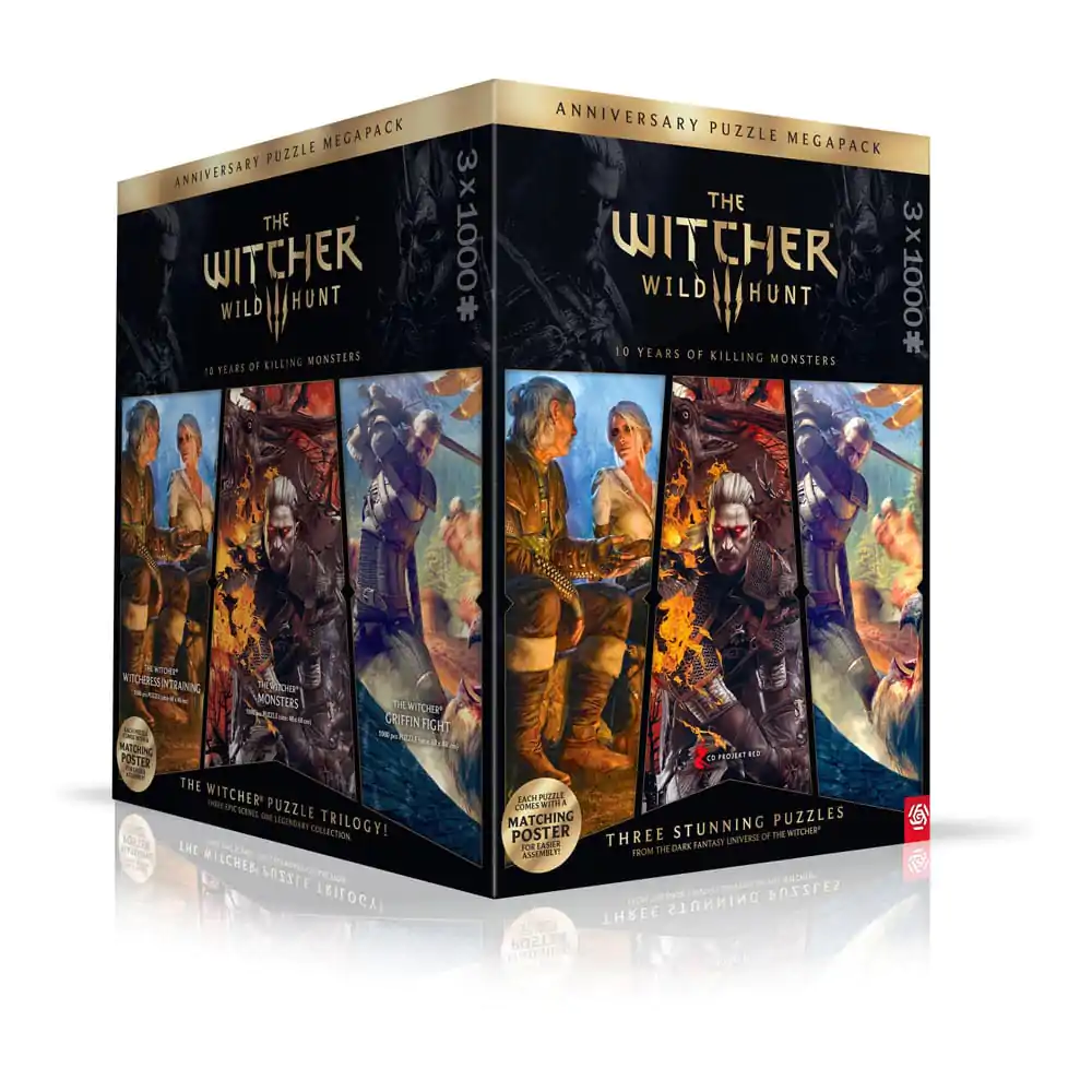 The Witcher 3 Triology Wild Hunt 10 Years of Killing Monsters puzzle (3 x 1000 darab)  termékfotó