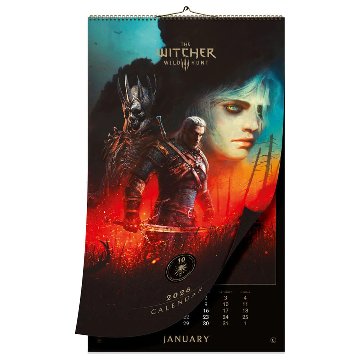 The Witcher 3: Wild Hunt 10th Anniversary naptár 2026  termékfotó
