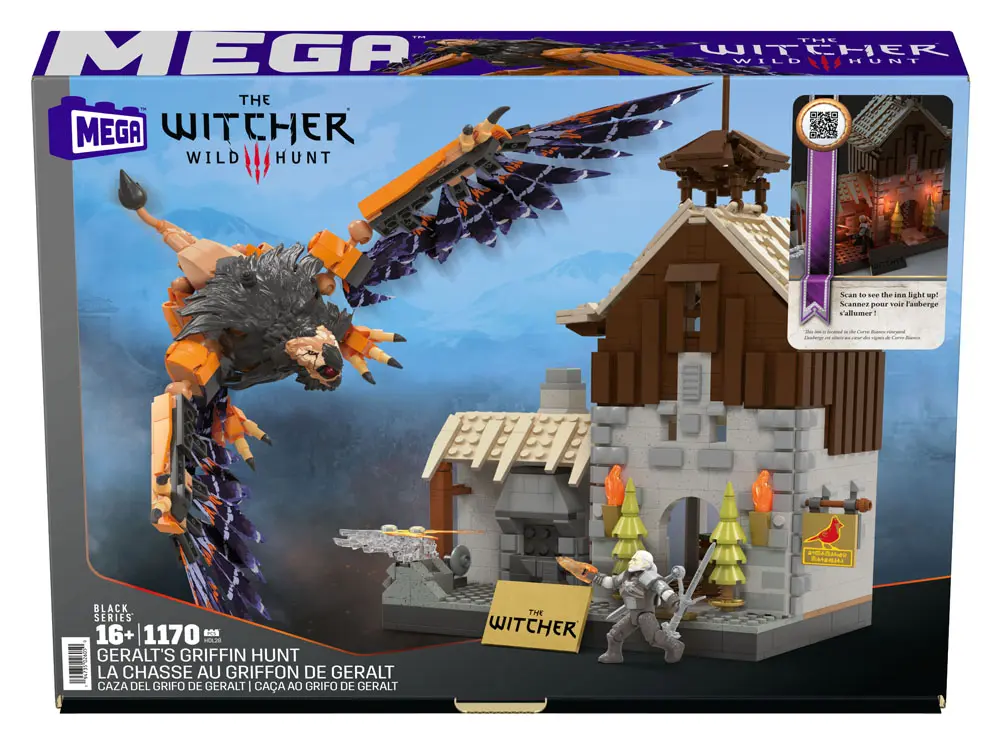 The Witcher 3: Wild Hunt Mega Construx Black Series Construction Geralt's Griffin Hunt építőkészlet termékfotó
