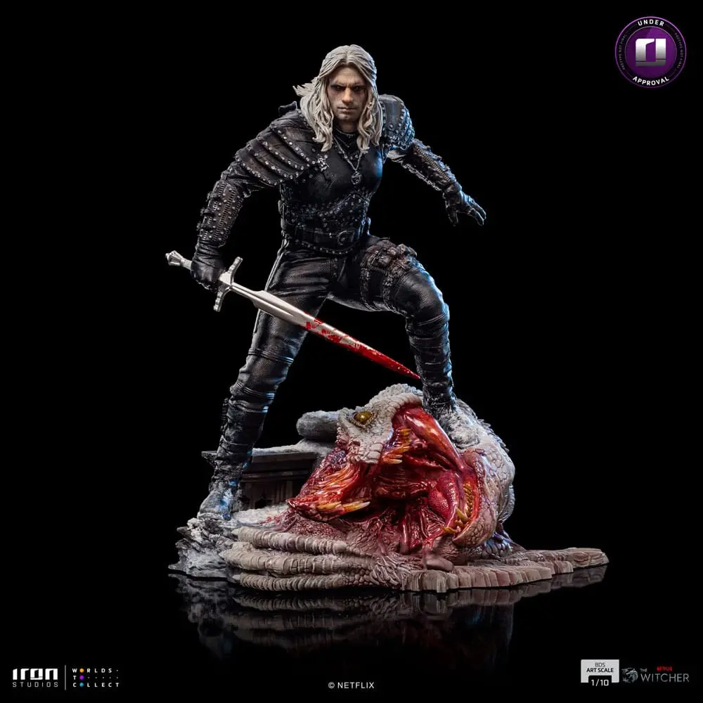 The Witcher BDS Art Scale 1/10 Geralt of Riva szobor figura 33 cm termékfotó