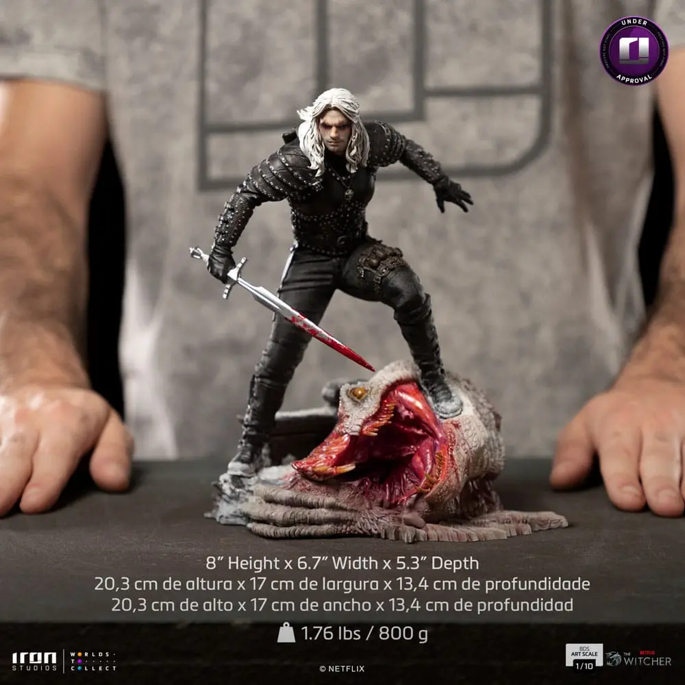 The Witcher BDS Art Scale 1/10 Geralt of Riva szobor figura 33 cm termékfotó