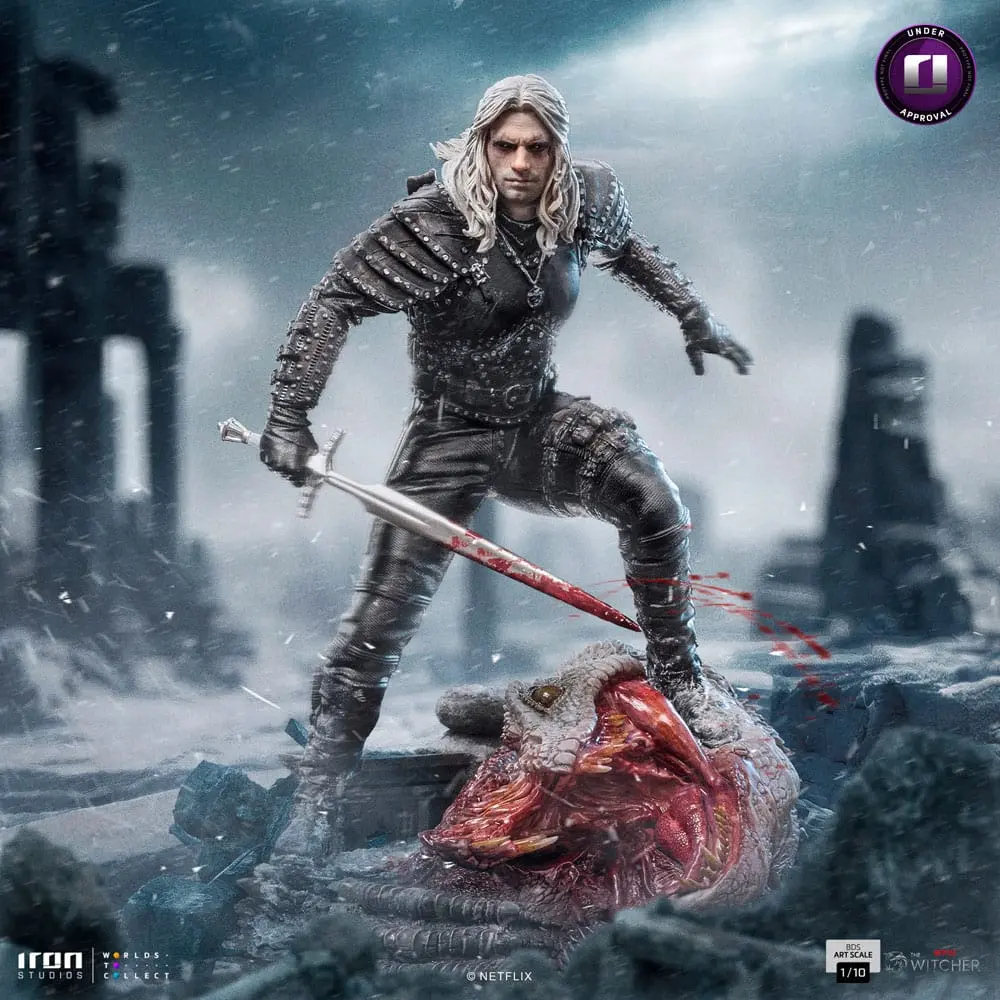 The Witcher BDS Art Scale 1/10 Geralt of Riva szobor figura 33 cm termékfotó