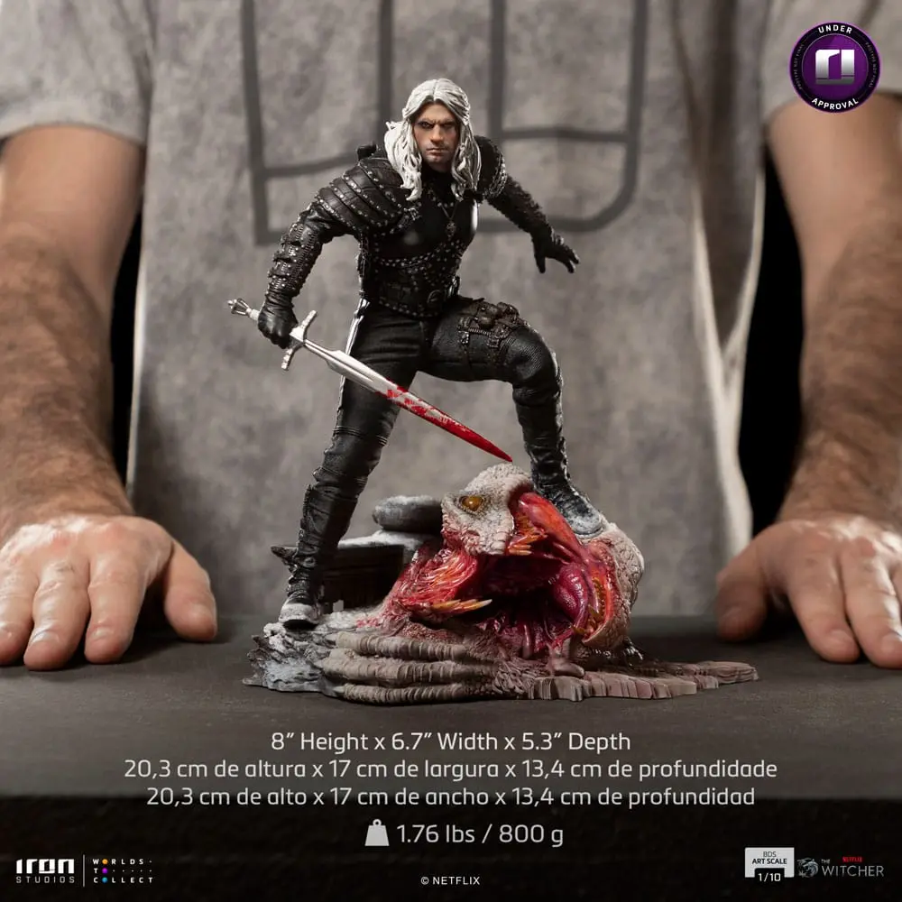 The Witcher BDS Art Scale 1/10 Geralt of Riva szobor figura 33 cm termékfotó