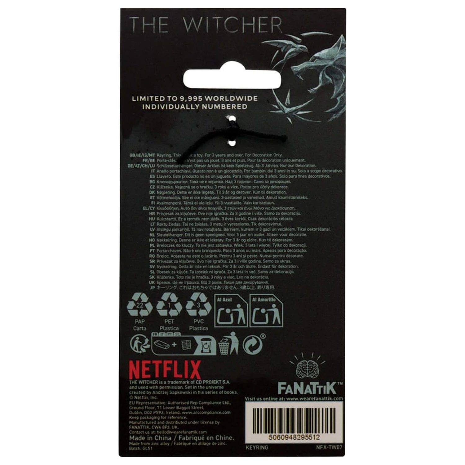 The Witcher Witcher & Roach kulcstartó Limitált kiadás      termékfotó