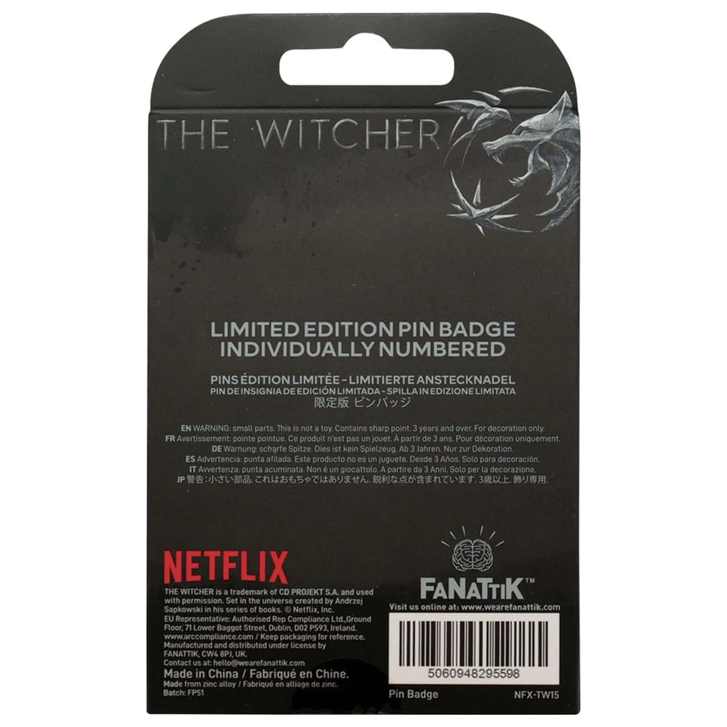 The Witcher Witcher Symbol kitűző Limitált kiadás termékfotó