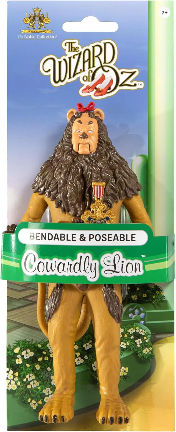 The Wizard of Oz Bendyfigs Cowardly Lion (with his Badge of Courage) figura 19 cm termékfotó