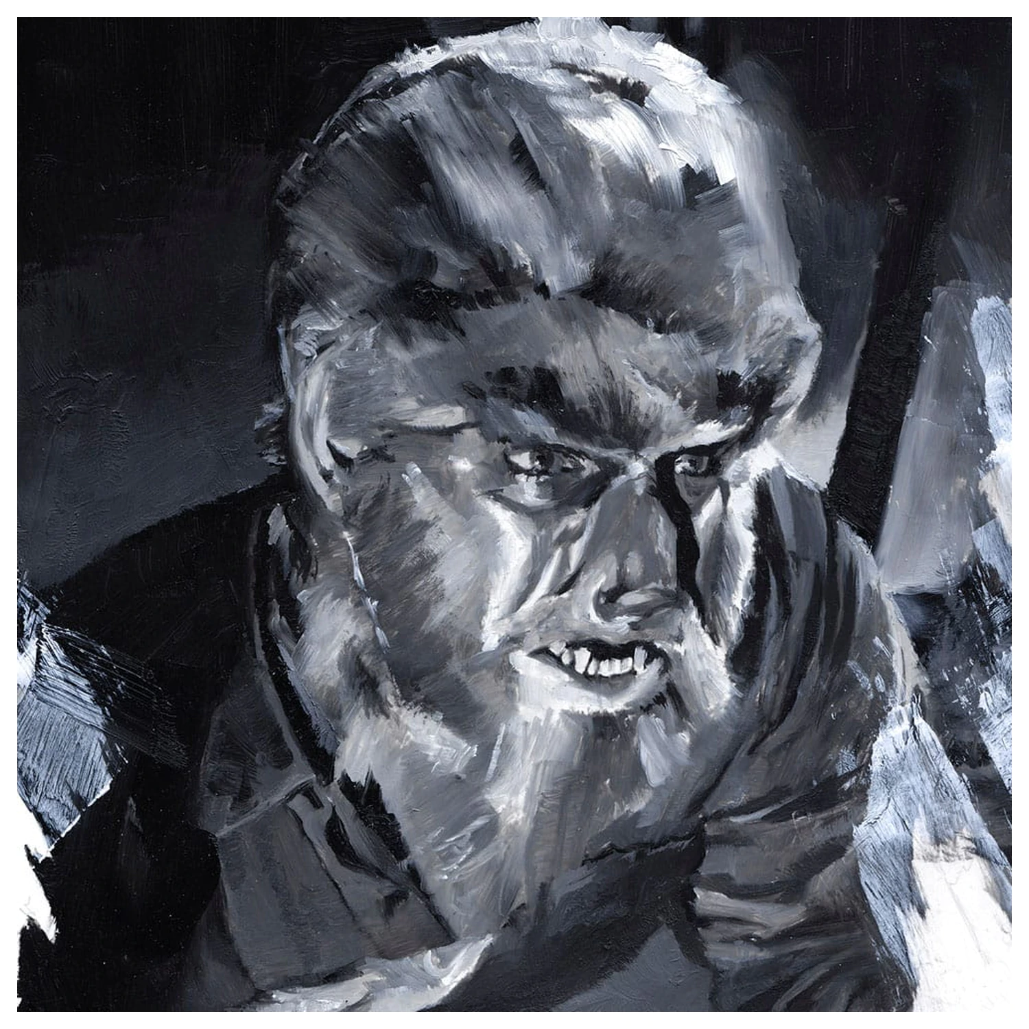 The Wolf Man Art Print The Wolf Man by Chris Valentine 41 x 31 cm - keretezetlen vászonkép termékfotó