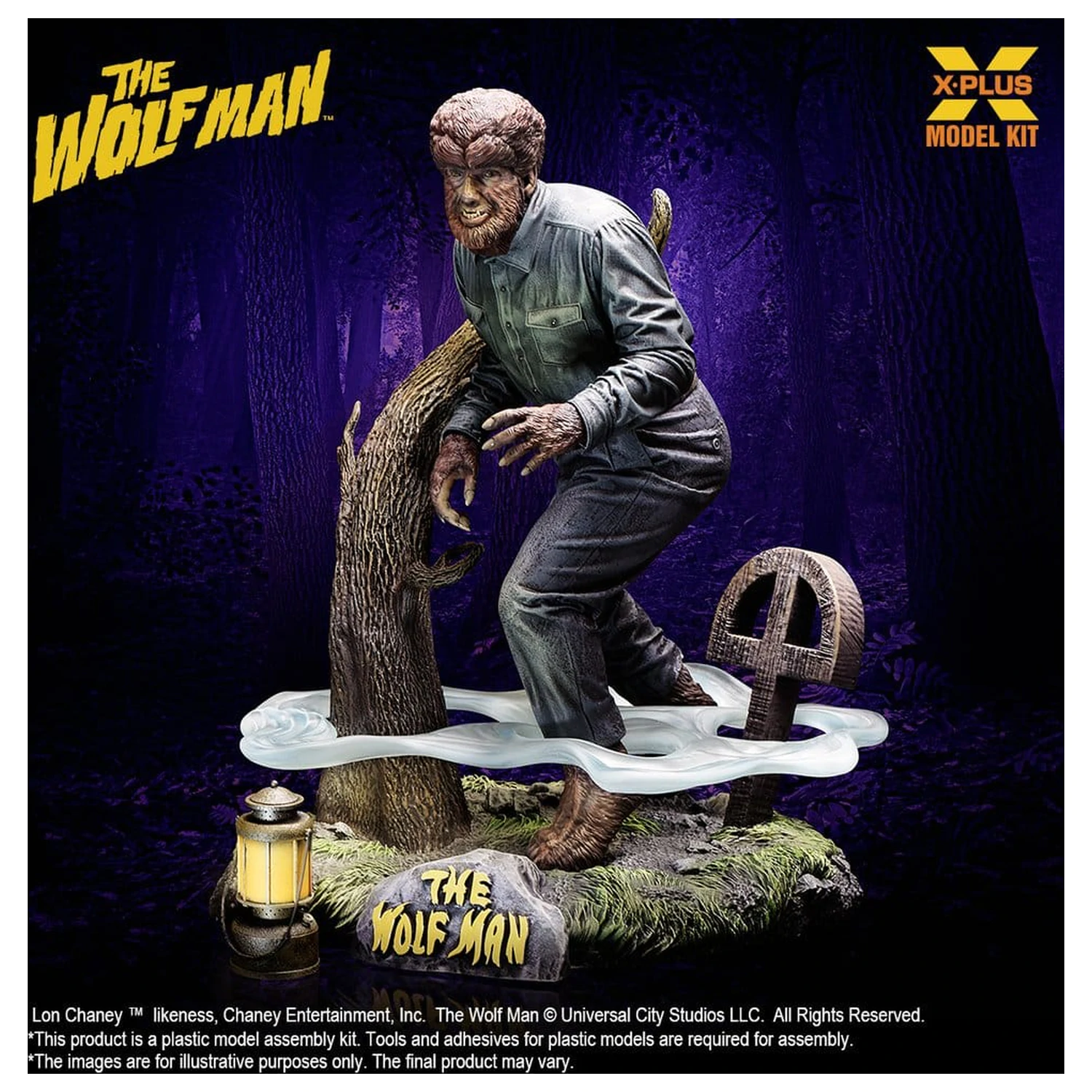 The Wolf Man Műanyag modell készlet 1/8 Lon Chaney Jr. as Wolf Man 22 cm (Reproduction) termékfotó