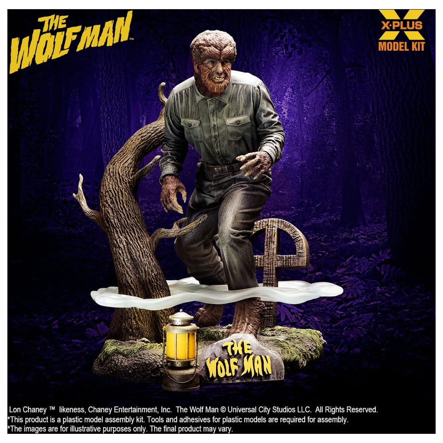 The Wolf Man Műanyag modell készlet 1/8 Lon Chaney Jr. as Wolf Man 22 cm (Reproduction) termékfotó