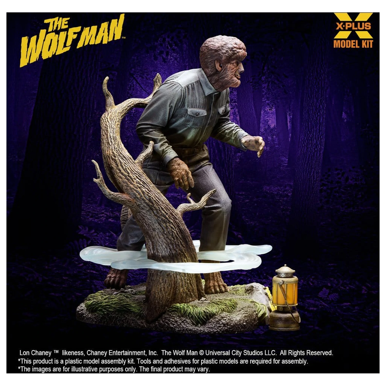 The Wolf Man Műanyag modell készlet 1/8 Lon Chaney Jr. as Wolf Man 22 cm (Reproduction) termékfotó