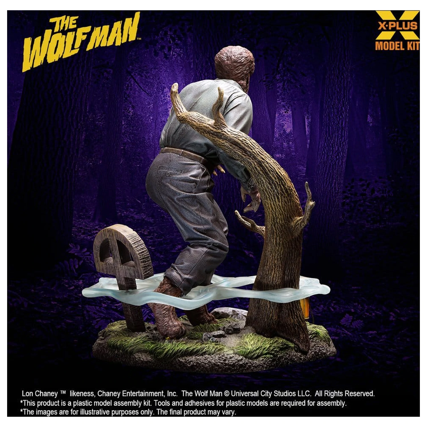 The Wolf Man Műanyag modell készlet 1/8 Lon Chaney Jr. as Wolf Man 22 cm (Reproduction) termékfotó