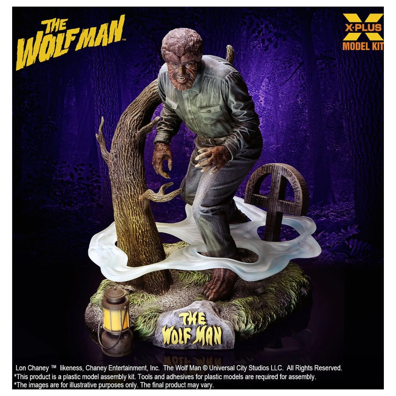 The Wolf Man Műanyag modell készlet 1/8 Lon Chaney Jr. as Wolf Man 22 cm (Reproduction) termékfotó