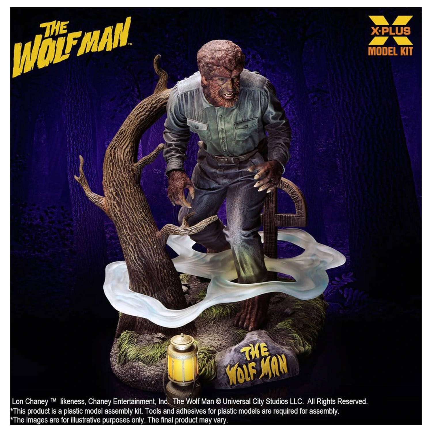 The Wolf Man Műanyag modell készlet 1/8 Lon Chaney Jr. as Wolf Man 22 cm (Reproduction) termékfotó