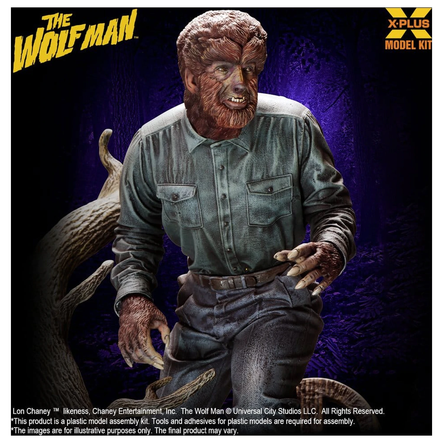 The Wolf Man Műanyag modell készlet 1/8 Lon Chaney Jr. as Wolf Man 22 cm (Reproduction) termékfotó