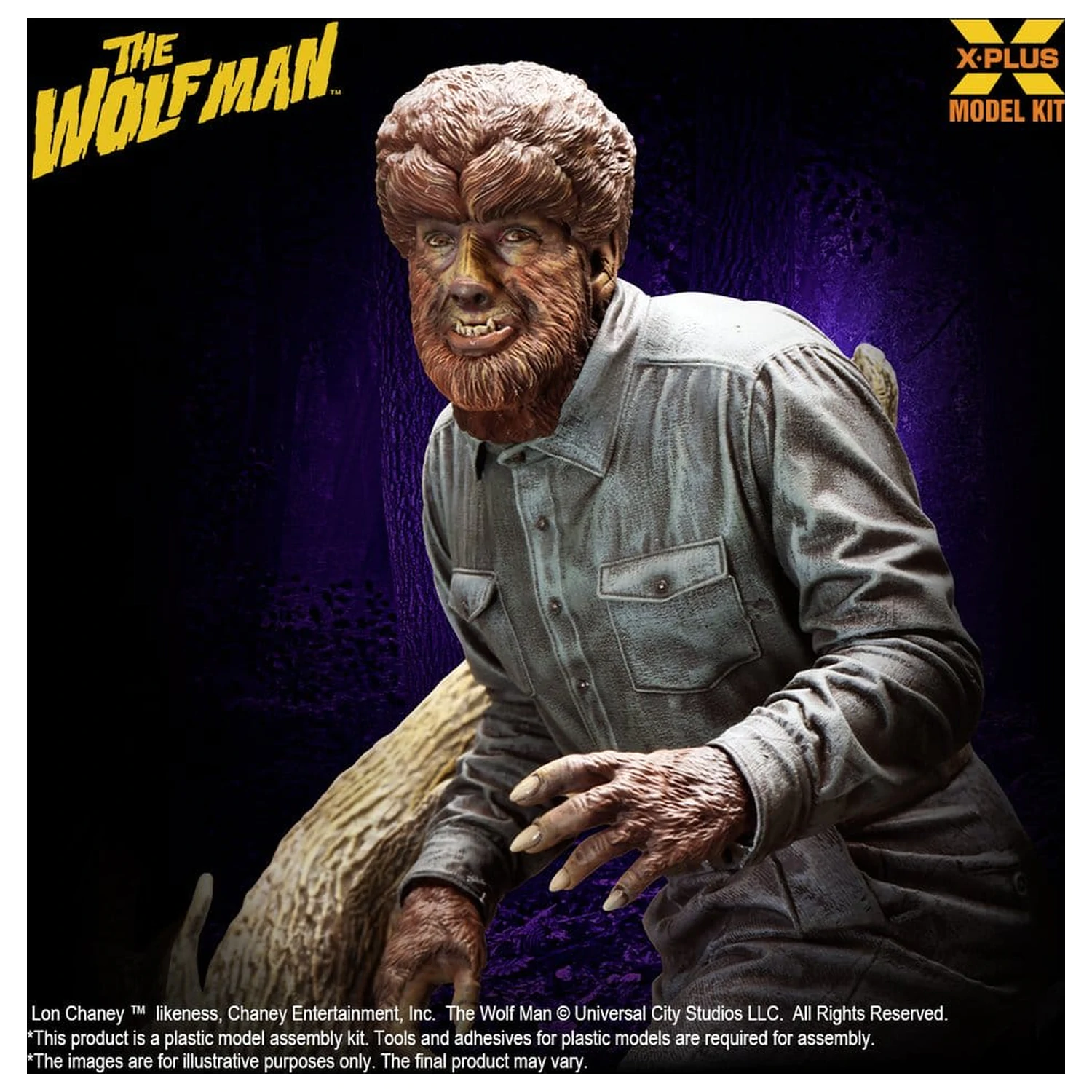 The Wolf Man Műanyag modell készlet 1/8 Lon Chaney Jr. as Wolf Man 22 cm (Reproduction) termékfotó