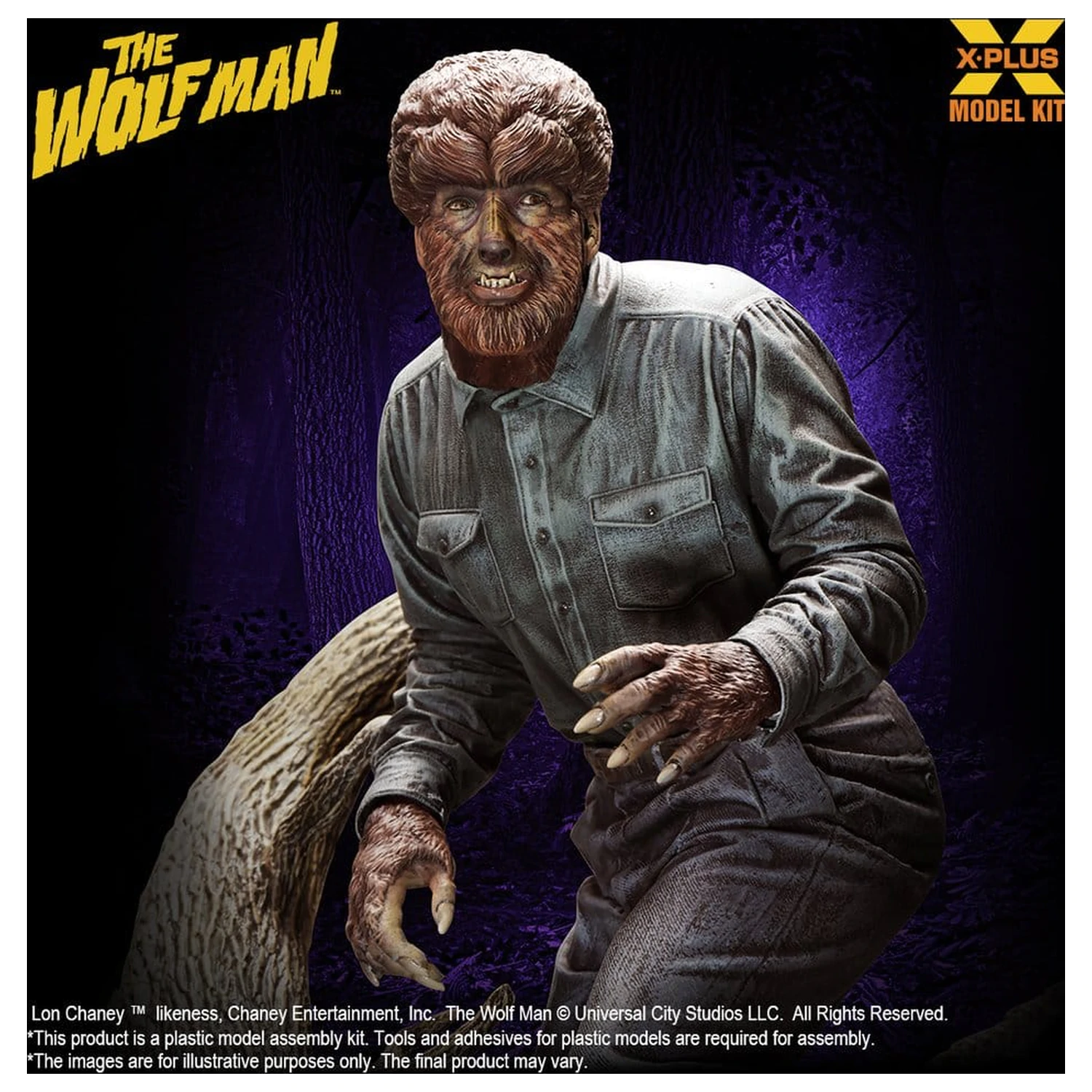 The Wolf Man Műanyag modell készlet 1/8 Lon Chaney Jr. as Wolf Man 22 cm (Reproduction) termékfotó