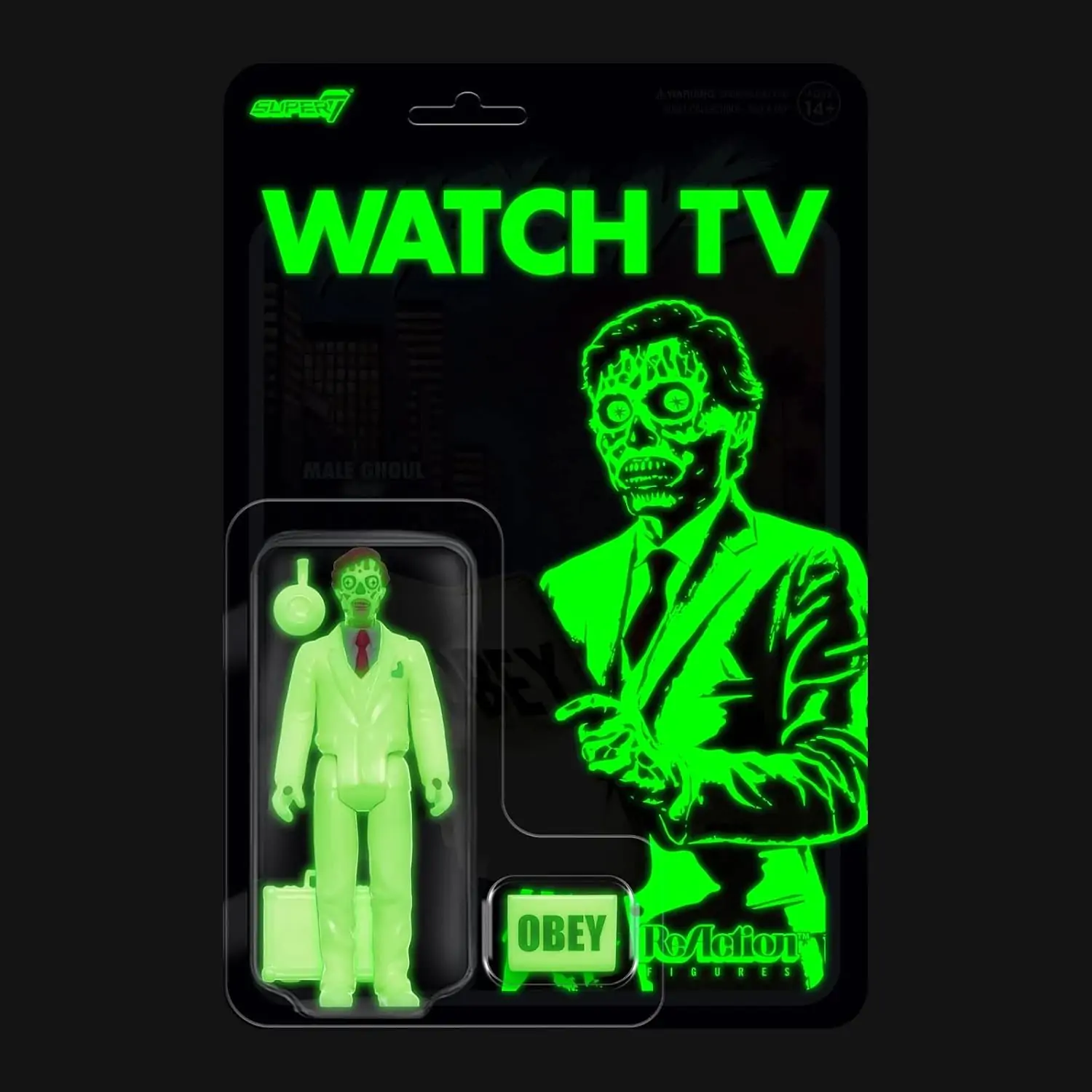 They Live ReAction Wave 02 Male Ghoul (Glow) akciófigura 10 cm termékfotó