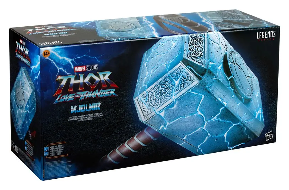 Thor: Love and Thunder Marvel Legends 1/1 Mighty Thor Mjolnir Premium Roleplay Hammer elektromos replika 49 cm termékfotó