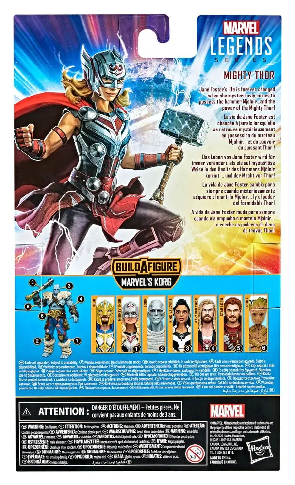Thor: Love and Thunder Marvel Legends Series 2022 Marvel's Korg BAF #1: Mighty Thor akciófigura 15 cm termékfotó