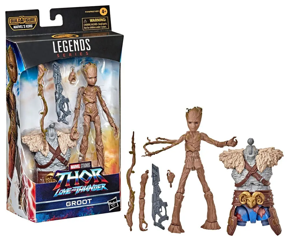 Thor: Love and Thunder Marvel Legends Series 2022 Marvel's Korg BAF #6: Groot akciófigura 15 cm termékfotó