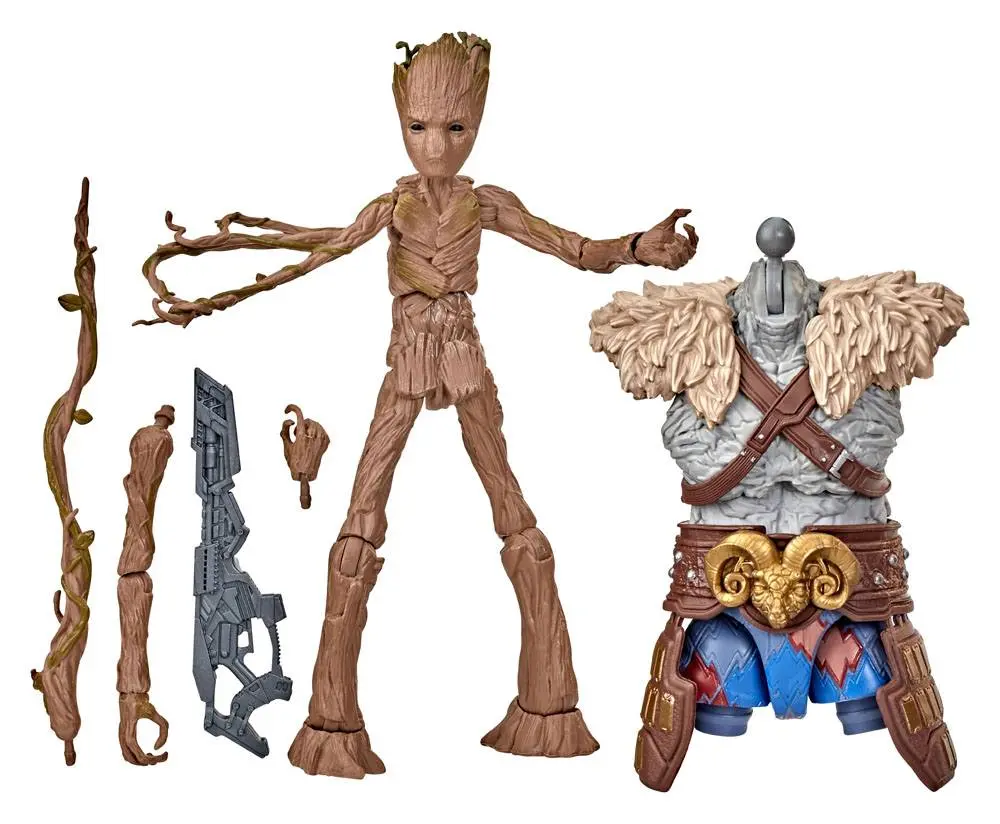 Thor: Love and Thunder Marvel Legends Series 2022 Marvel's Korg BAF #6: Groot akciófigura 15 cm termékfotó
