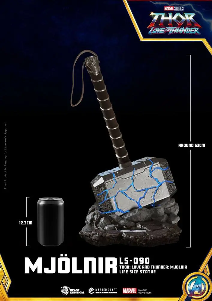 Thor: Love and Thunder Mjolnir életnagyságú szobor 53 cm termékfotó