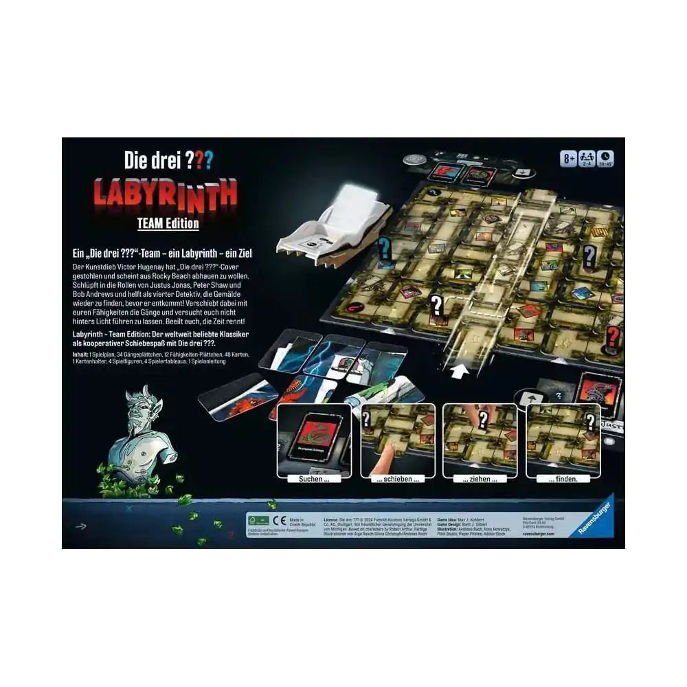 Three Investigators Labyrinth Team Edition német nyelvű társasjáték termékfotó