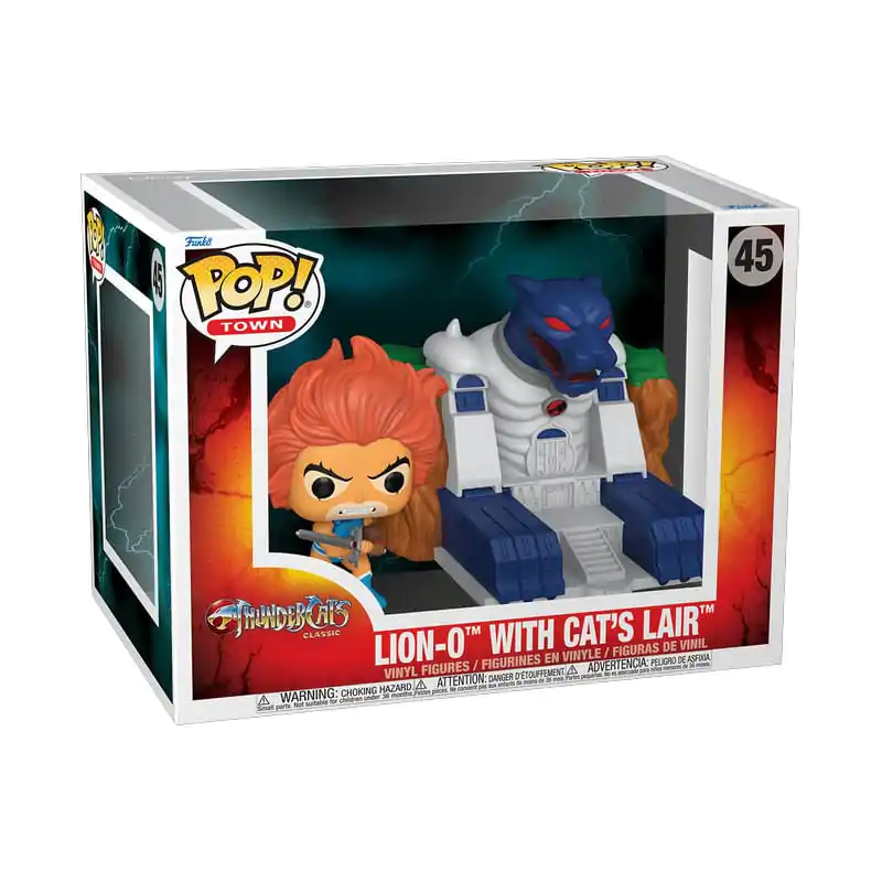 Thundercats Funko POP! Town Vinyl figura Lion-O with Cat's Lair 9 cm termékfotó