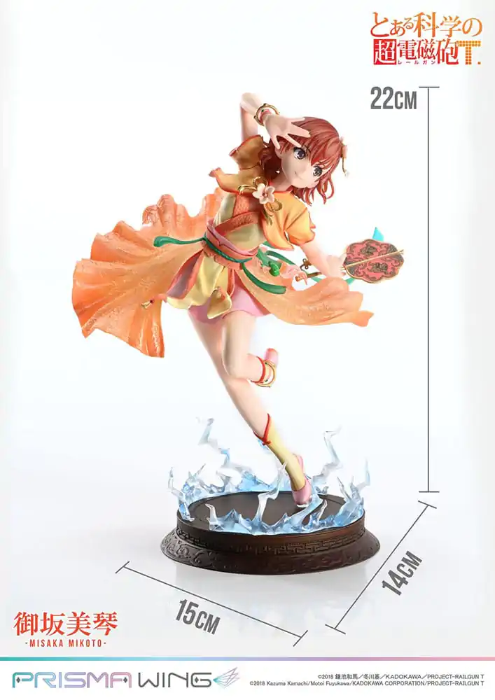 To Aru Kagaku no Railgun Prisma Wing PVC szobor figura 1/7 Misaka Mikoto 22 cm termékfotó