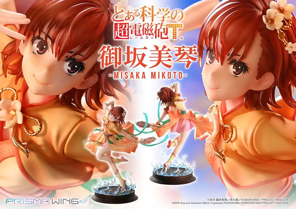 To Aru Kagaku no Railgun Prisma Wing PVC szobor figura 1/7 Misaka Mikoto Bonus Version 22 cm termékfotó