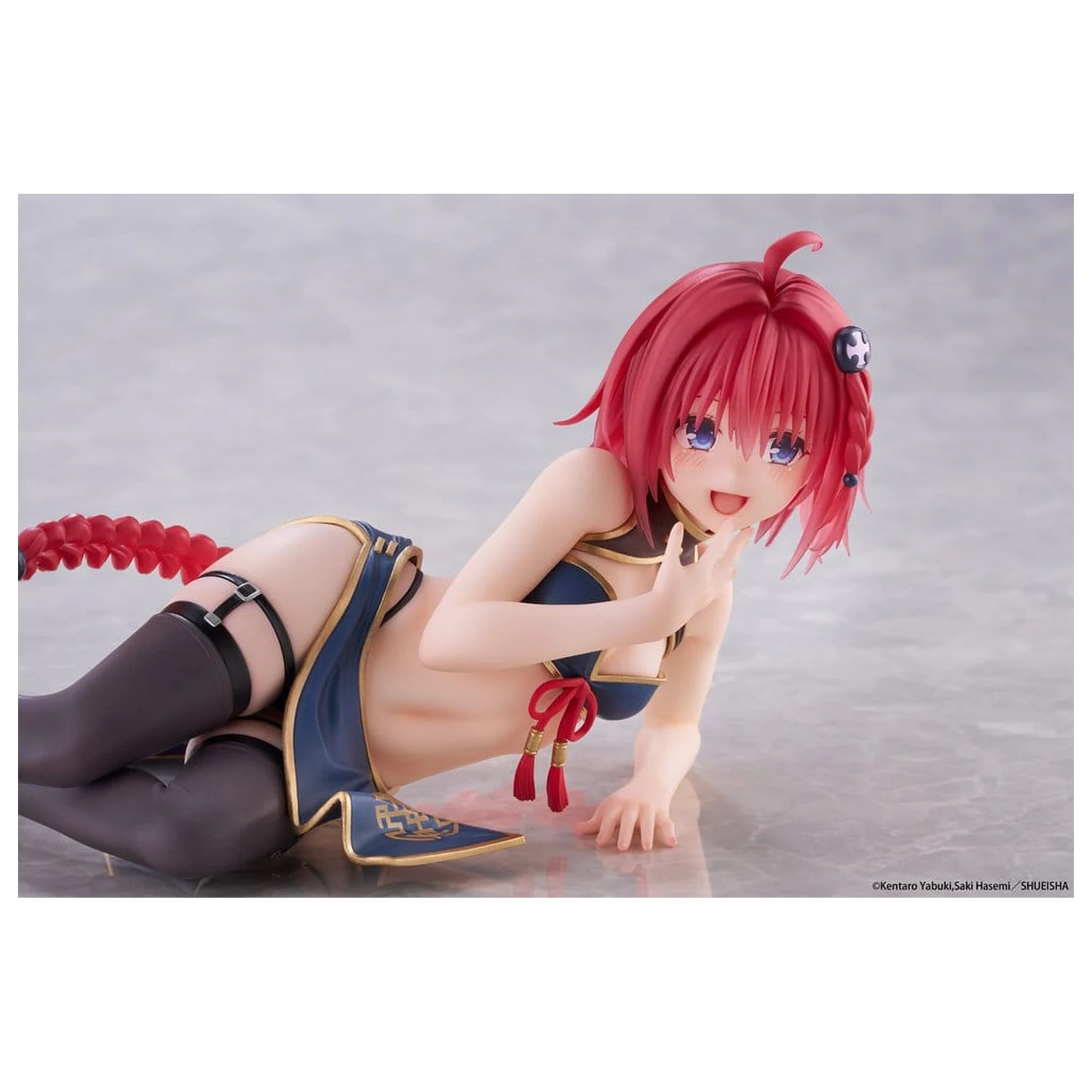 To Love-Ru Darkness Desktop Cute Mea Kurosaki (Chinese Dress Ver.) PVC figura 13 cm termékfotó