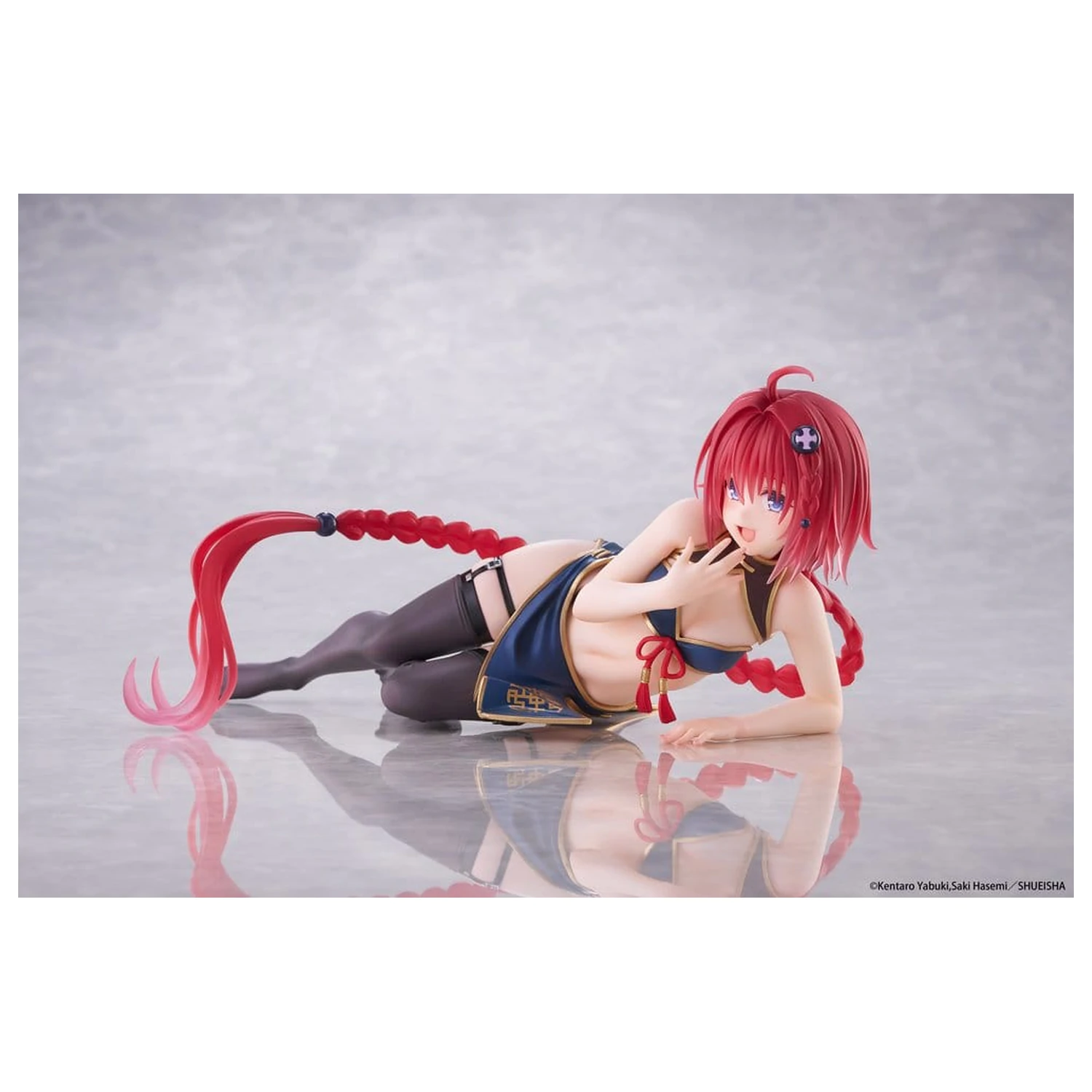 To Love-Ru Darkness Desktop Cute Mea Kurosaki (Chinese Dress Ver.) PVC figura 13 cm termékfotó