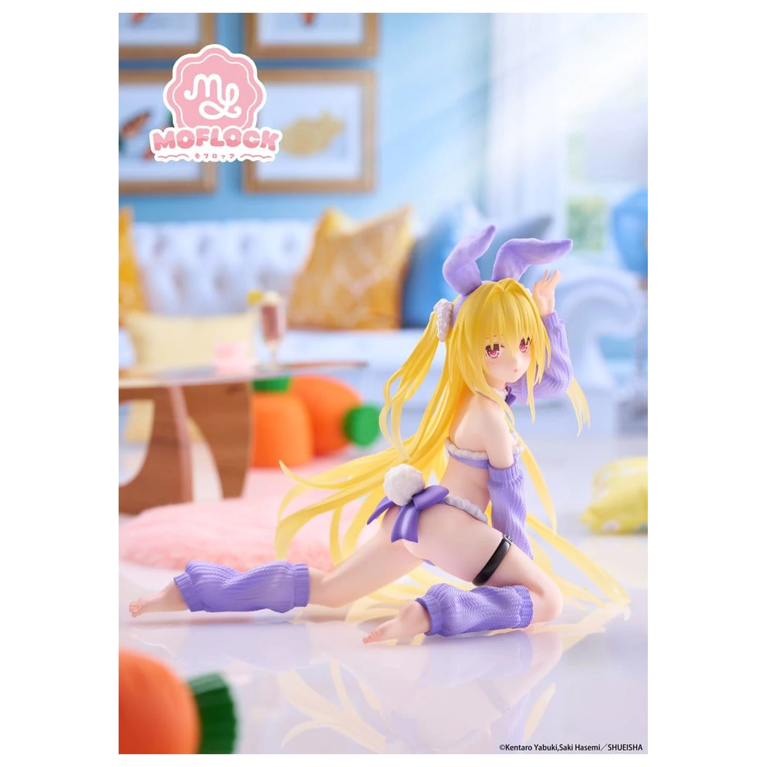 To Love-Ru Darkness MOFLOCK PVC figura Golden Darkness (Fluffy Bunny Ver.) 13 cm termékfotó
