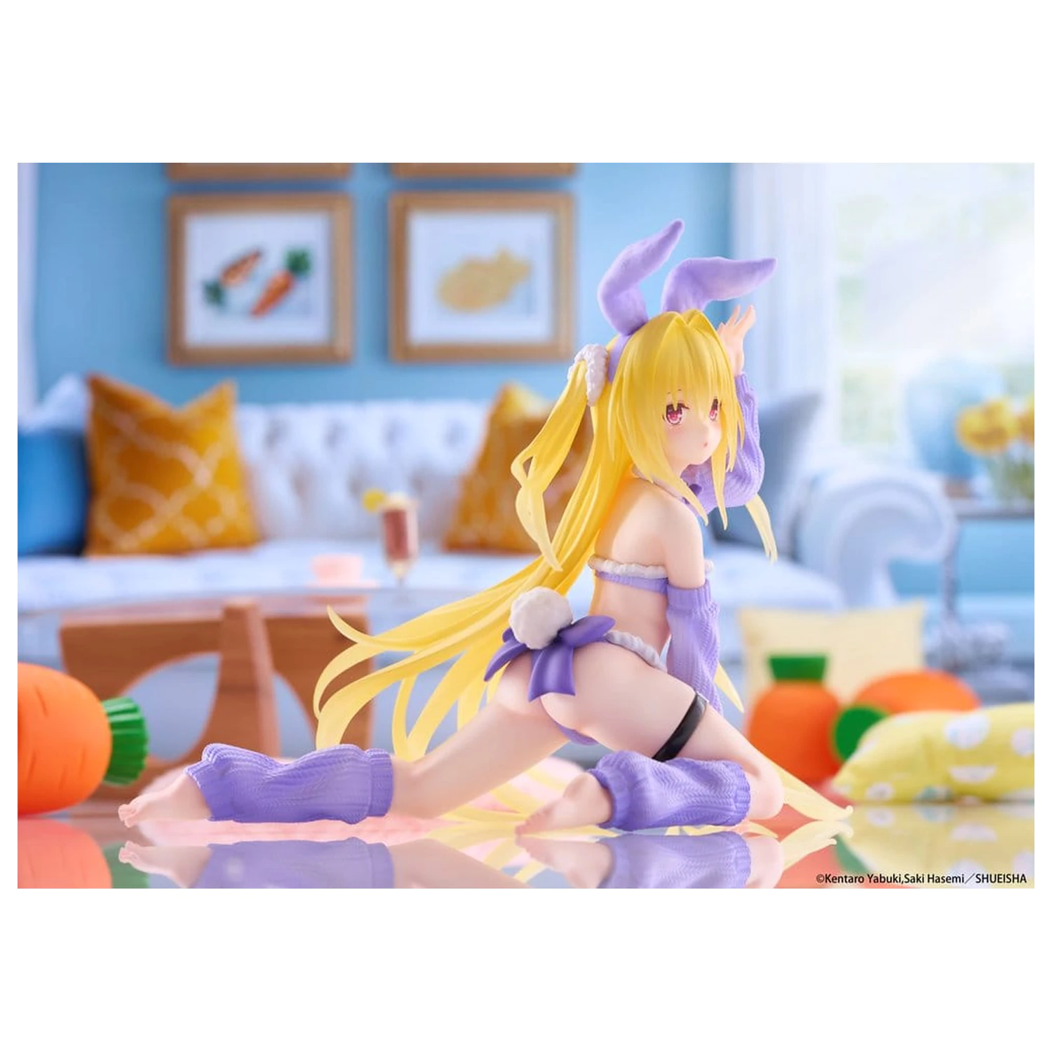 To Love-Ru Darkness MOFLOCK PVC figura Golden Darkness (Fluffy Bunny Ver.) 13 cm termékfotó