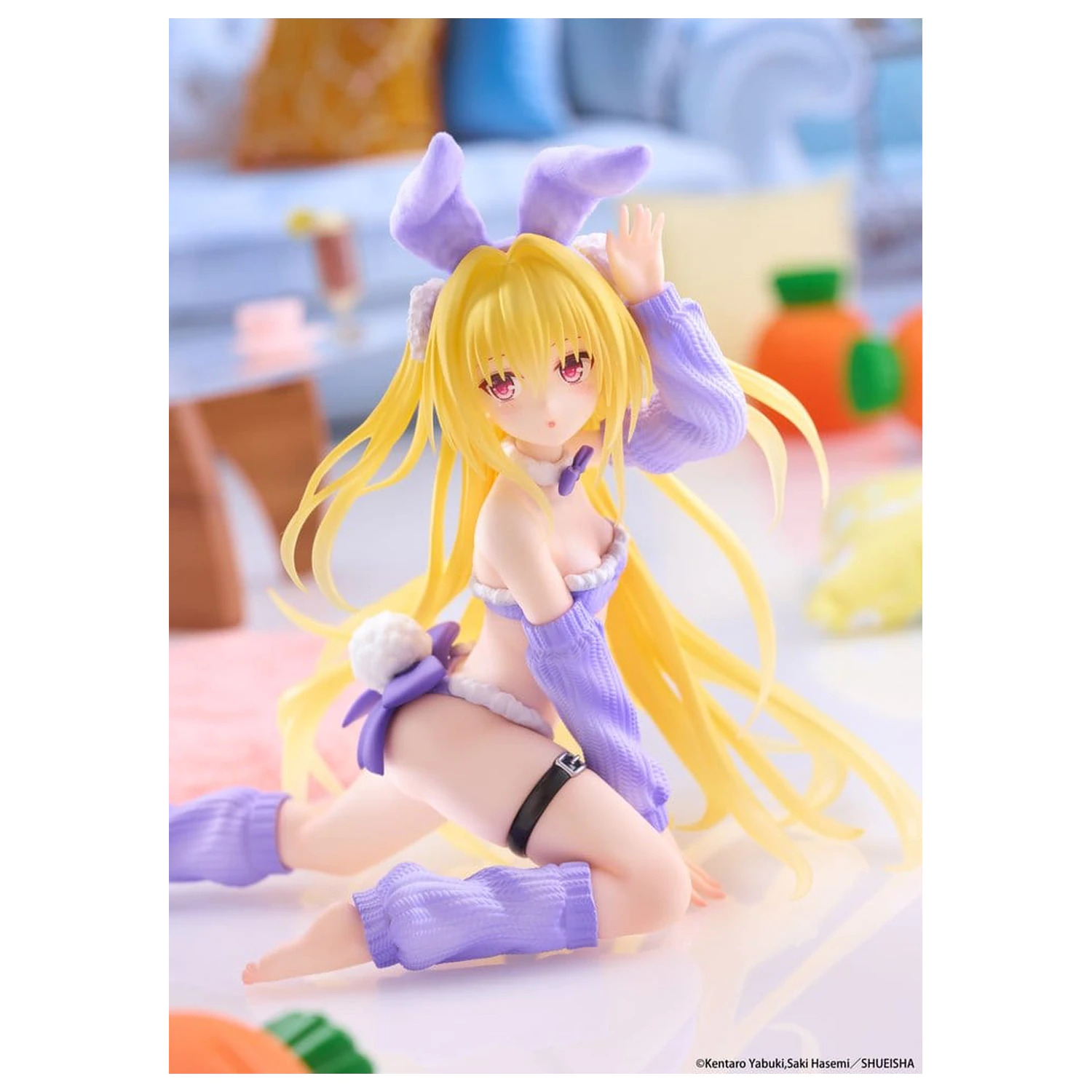 To Love-Ru Darkness MOFLOCK PVC figura Golden Darkness (Fluffy Bunny Ver.) 13 cm termékfotó
