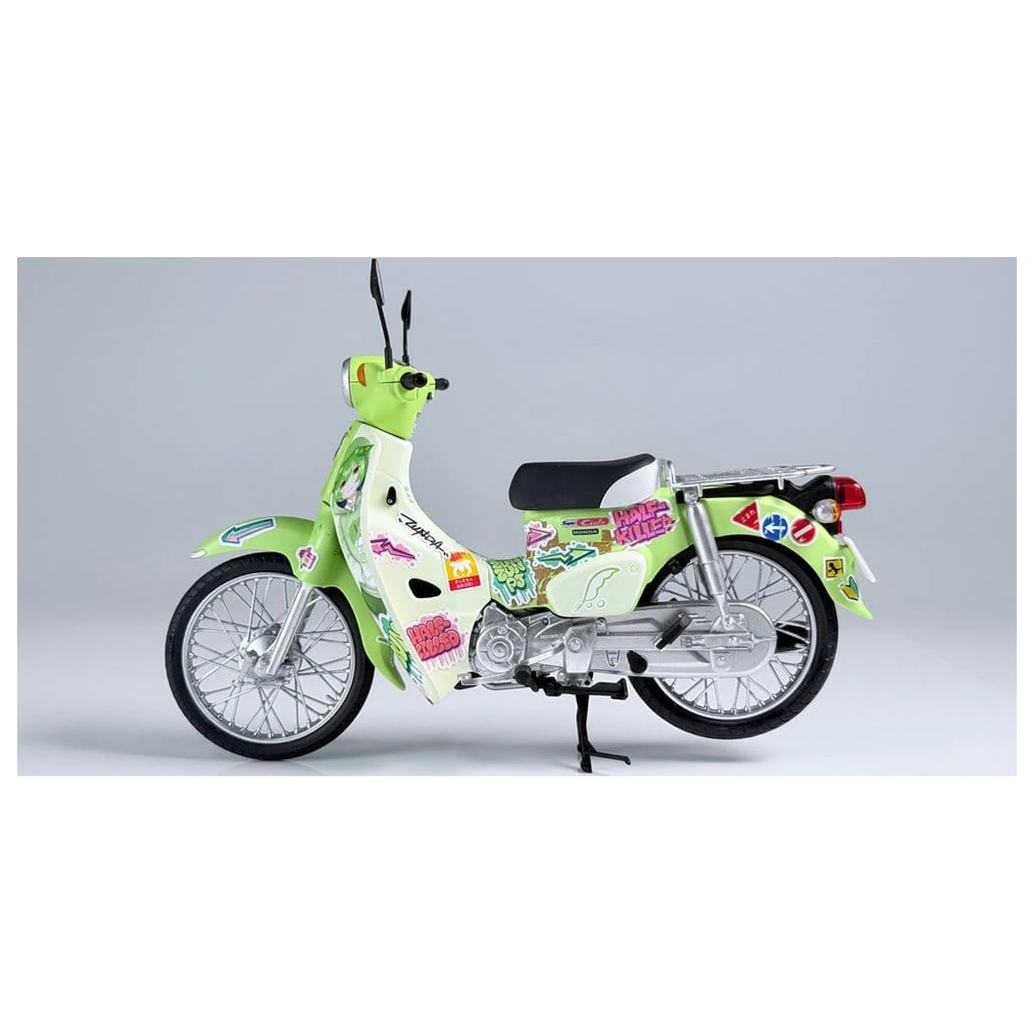 Tohoku Zunko/Zundamon Project 1/12 Honda Super Cub Zundamon Edition Műanyag modell készlet 11 cm termékfotó
