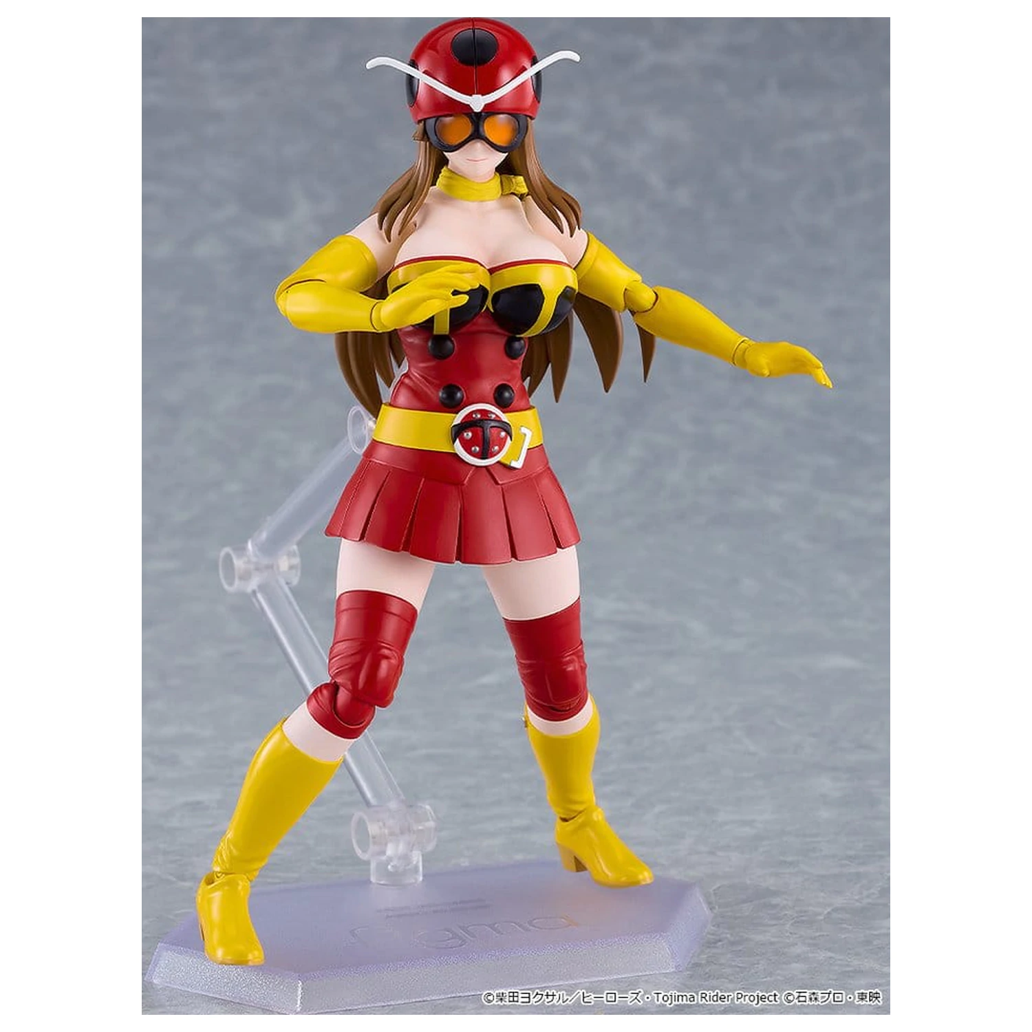 Tojima Wants to Be a Kamen Rider Figma akciófigura Yuriko Okada (Electro-Wave Human Tackle Ver.) 14 cm termékfotó