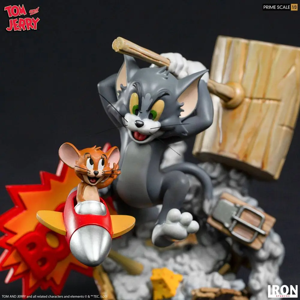 Tom &amp; Jerry Prime Sacale 1/3 Tom &amp; Jerry szobor figura 21 cm termékfotó