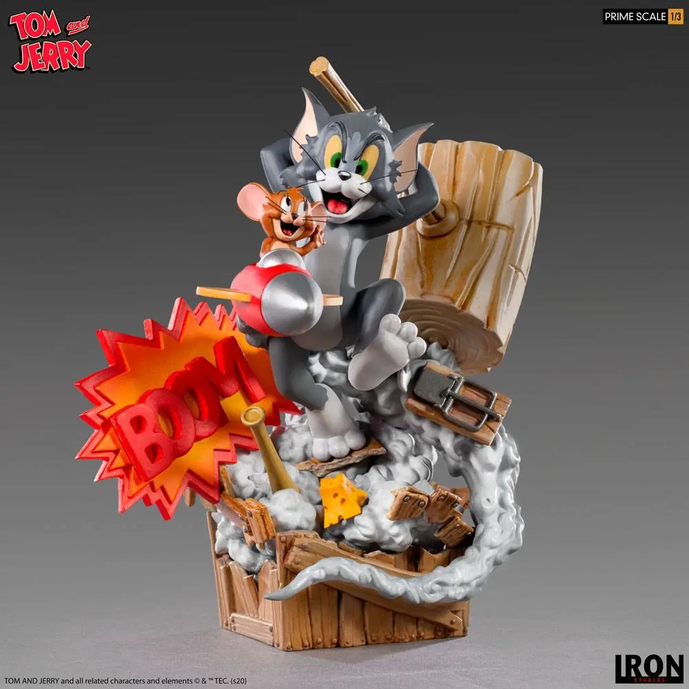Tom &amp; Jerry Prime Sacale 1/3 Tom &amp; Jerry szobor figura 21 cm termékfotó