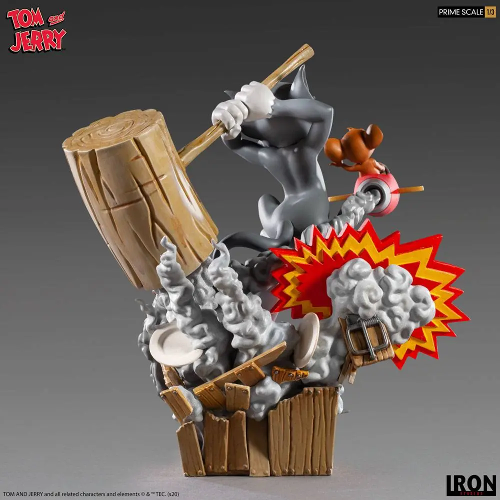 Tom &amp; Jerry Prime Sacale 1/3 Tom &amp; Jerry szobor figura 21 cm termékfotó
