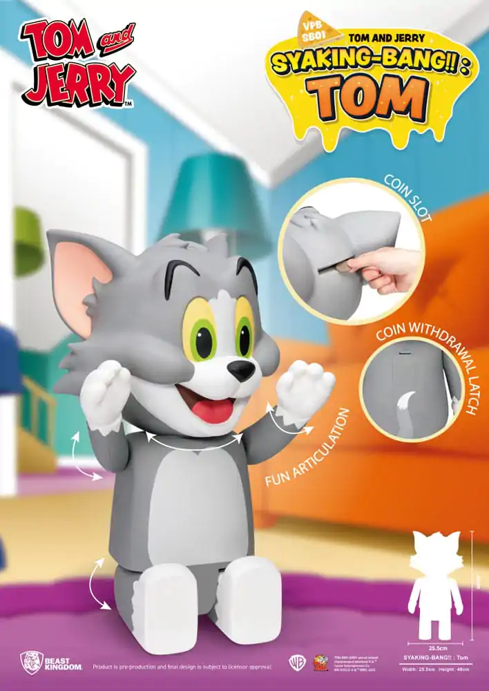 Tom &amp; Jerry Tom Syaking Bank Vinyl persely 48 cm termékfotó