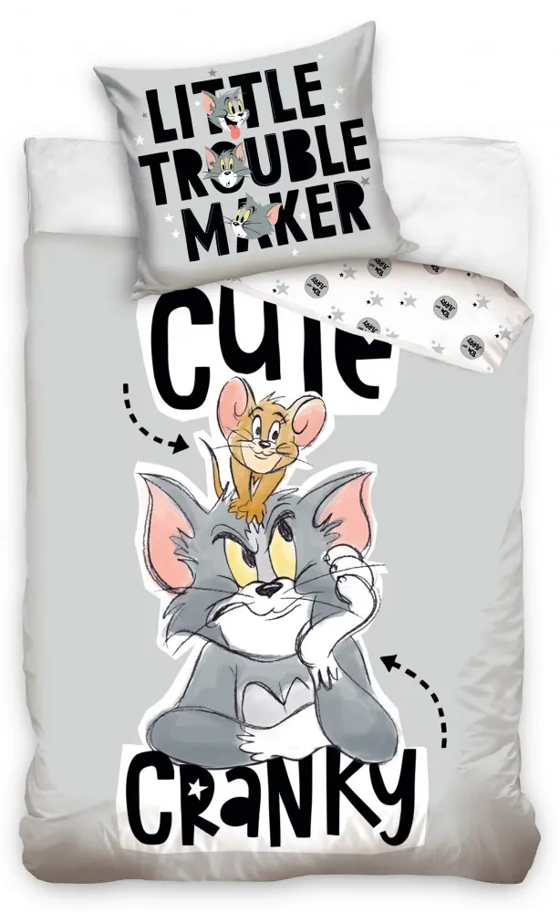 Tom és Jerry ágyneműhuzat egyszemélyes ágyra 140×200cm, 70×90 cm termékfotó