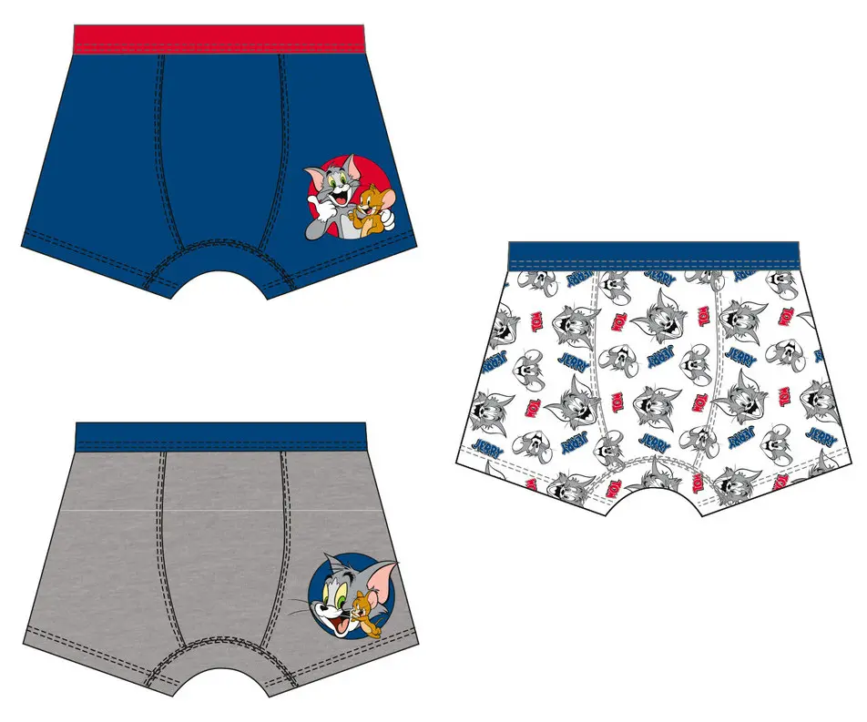 Tom és Jerry gyerek boxeralsó 3 darab/csomag 122/128 cm termékfotó