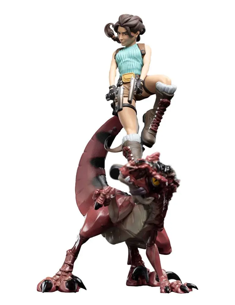 Tomb Raider Mini Epics Vinyl figura Lara Croft & Raptor 24 cm termékfotó