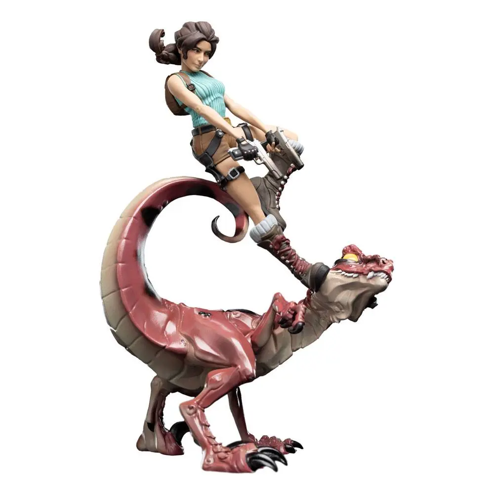 Tomb Raider Mini Epics Vinyl figura Lara Croft & Raptor 24 cm termékfotó