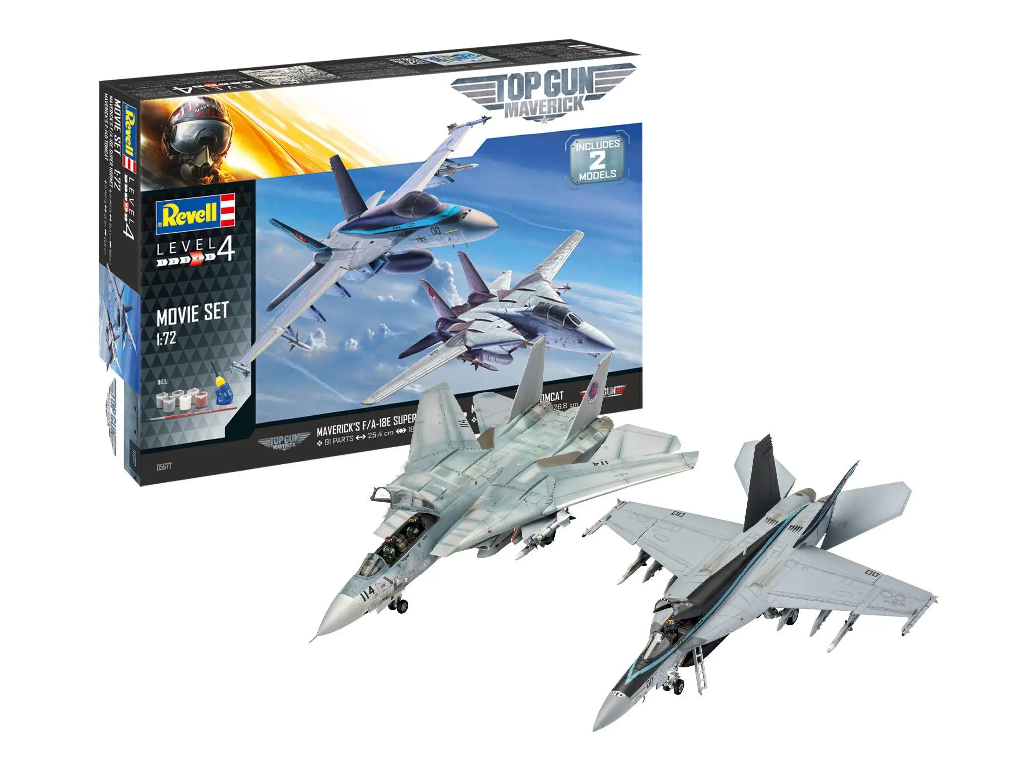 Top Gun Easy-Click modell készlet 1/72 F-14D Super Tomcat &amp; F/A-18E Super Hornet termékfotó