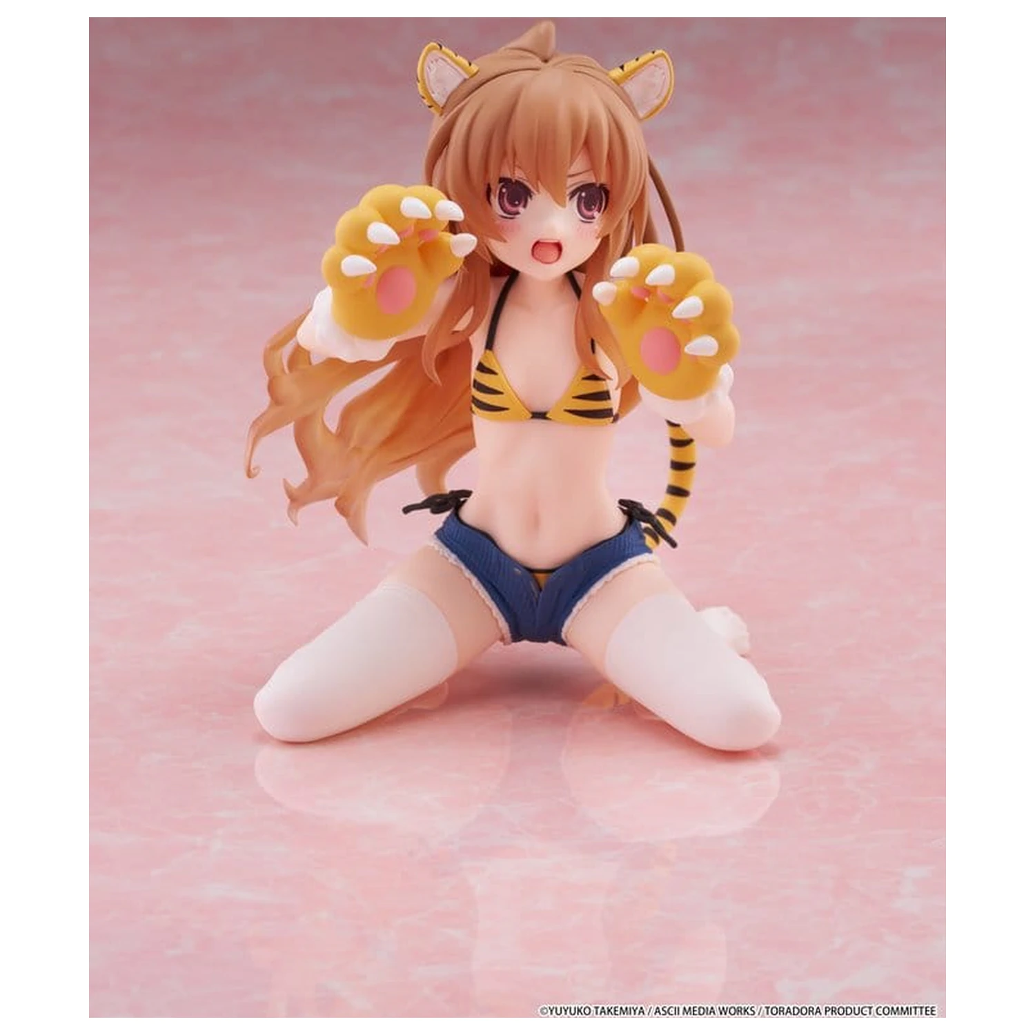 Toradora! Desktop Cute Taiga Aisaka (Tiger Costume Swimwear Ver.) PVC figura 13 cm termékfotó