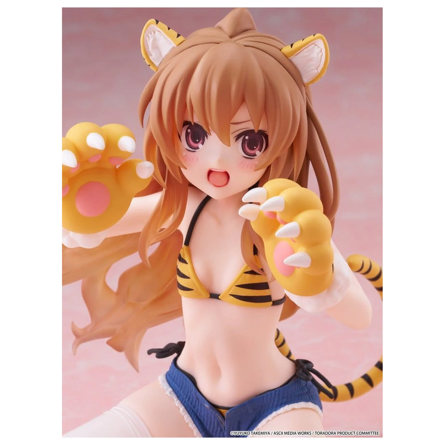 Toradora! Desktop Cute Taiga Aisaka (Tiger Costume Swimwear Ver.) PVC figura 13 cm termékfotó