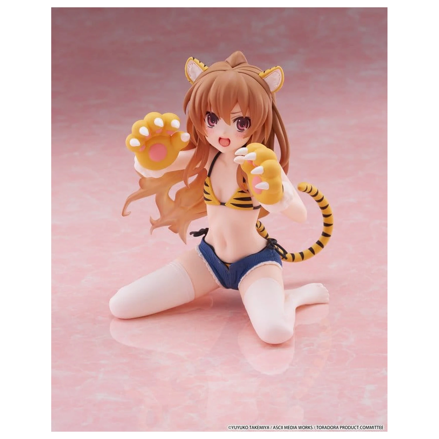 Toradora! Desktop Cute Taiga Aisaka (Tiger Costume Swimwear Ver.) PVC figura 13 cm termékfotó