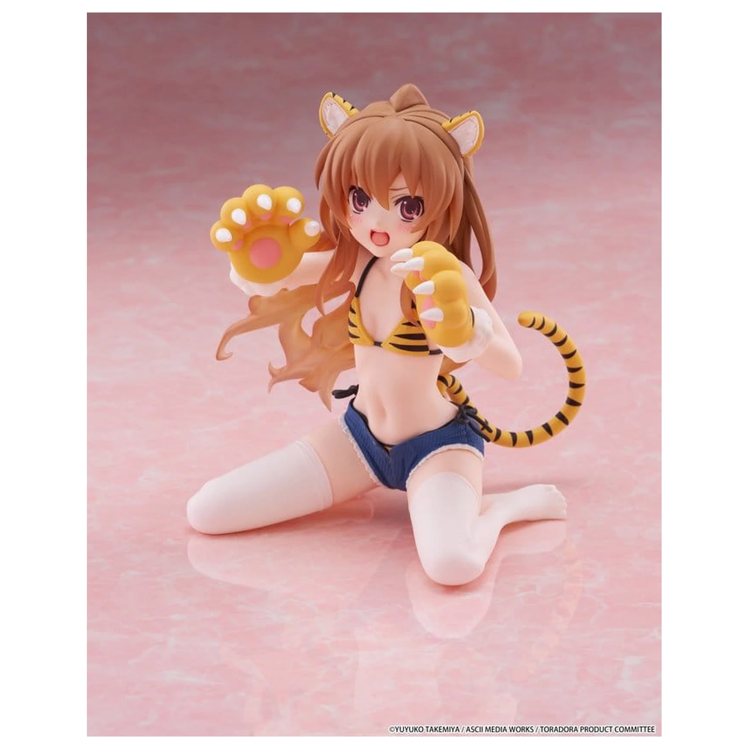 Toradora! Desktop Cute Taiga Aisaka (Tiger Costume Swimwear Ver.) PVC figura 13 cm termékfotó